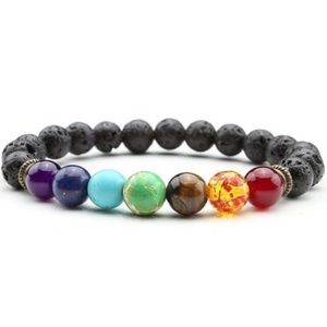 Chakra Lava Stone Energy Oil Diffuser bracelet